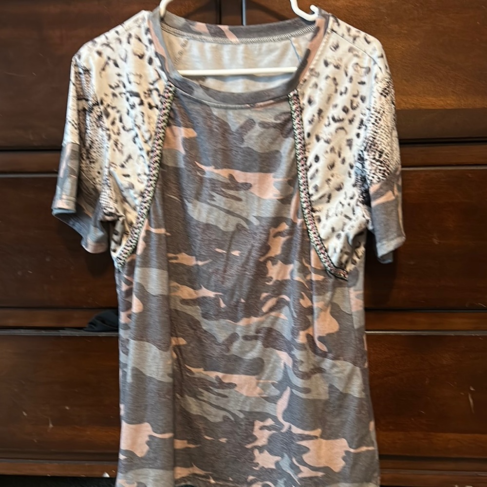 Amazon Camouflage and Animal Print Short Sleeve Tee